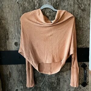 Free People waffle knit top